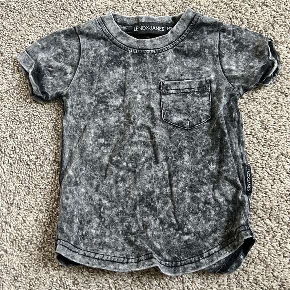 LENOX JAMES STONEWASH POCKET TEE - CHARCOAL - Picture 2 of 4